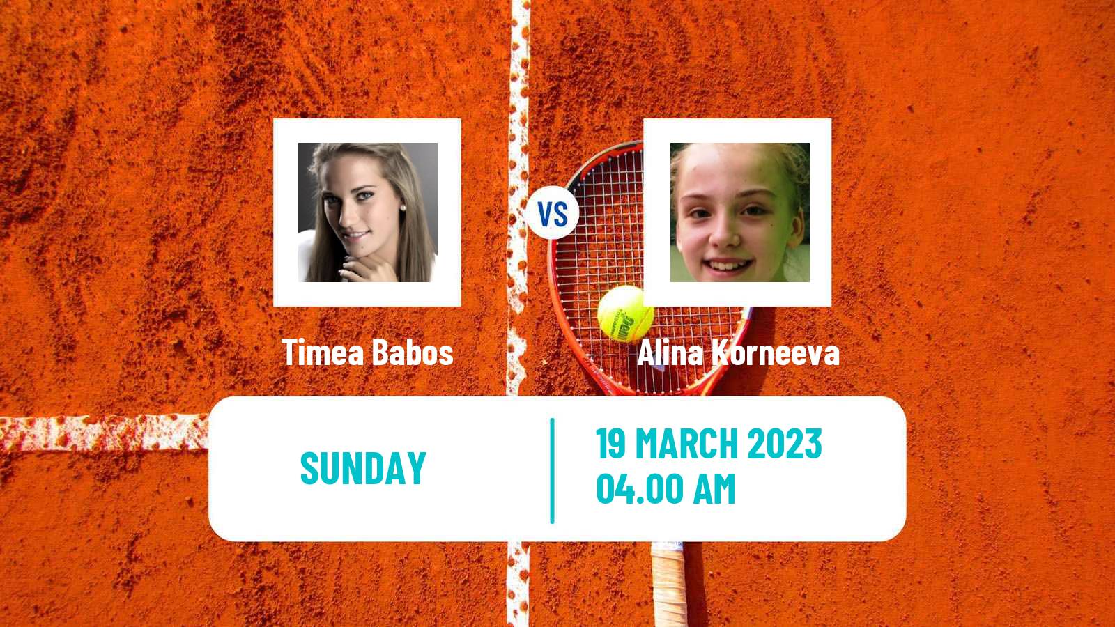 Tennis ITF Tournaments Timea Babos - Alina Korneeva