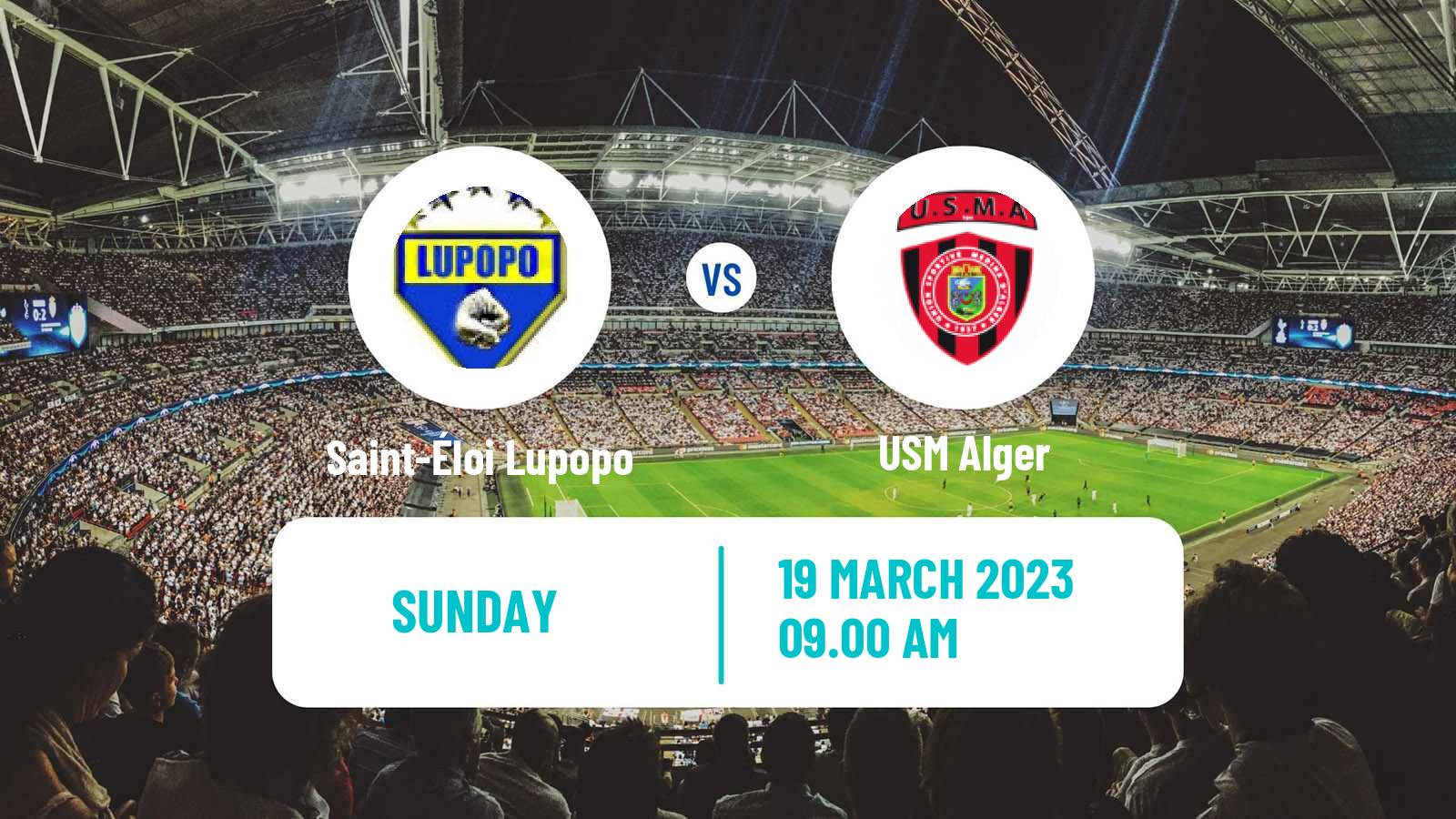 Soccer CAF Confederation Cup Saint-Éloi Lupopo - USM Alger