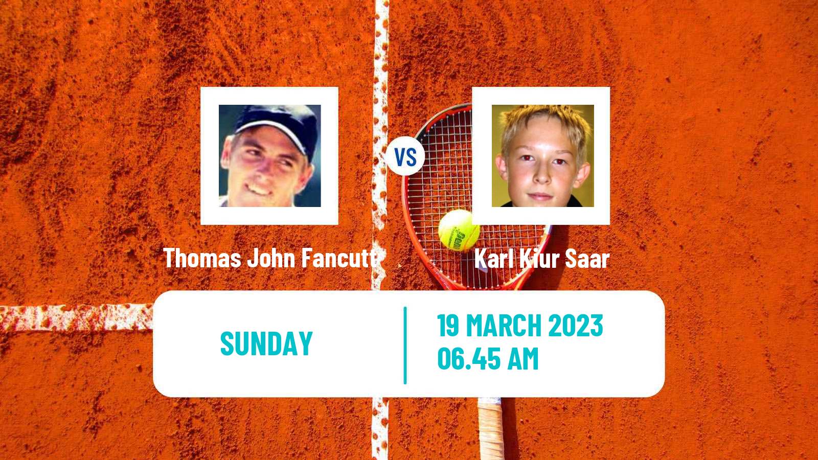 Tennis ATP Challenger Thomas John Fancutt - Karl Kiur Saar