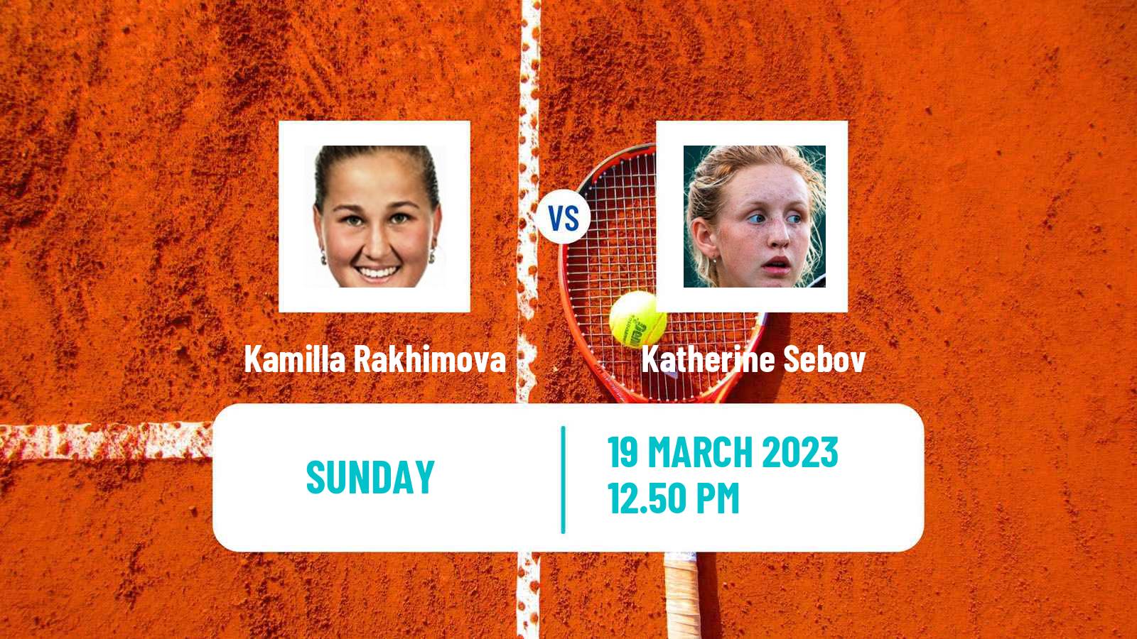 Tennis WTA Miami Kamilla Rakhimova - Katherine Sebov
