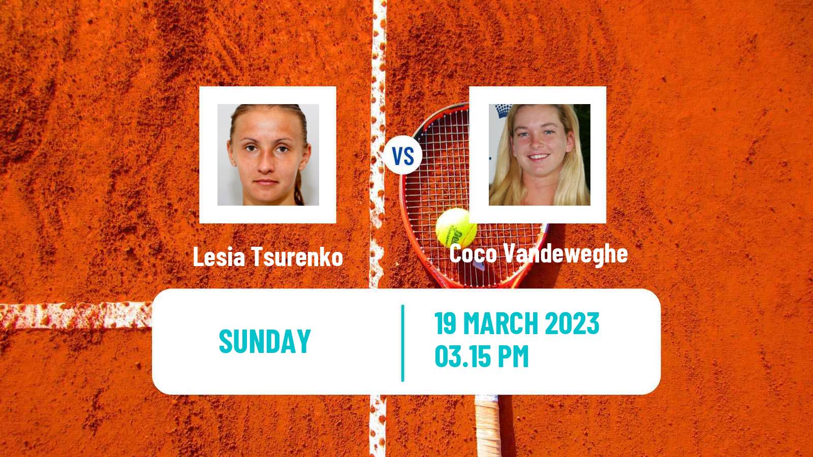 Tennis WTA Miami Lesia Tsurenko - Coco Vandeweghe
