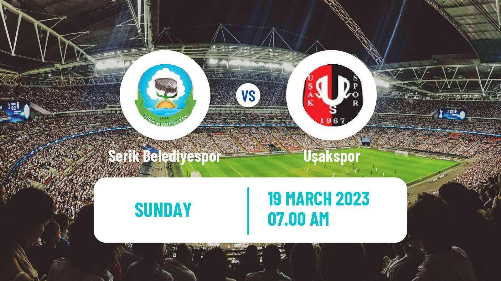 Soccer Turkish Second League Red Group Serik Belediyespor - Uşakspor