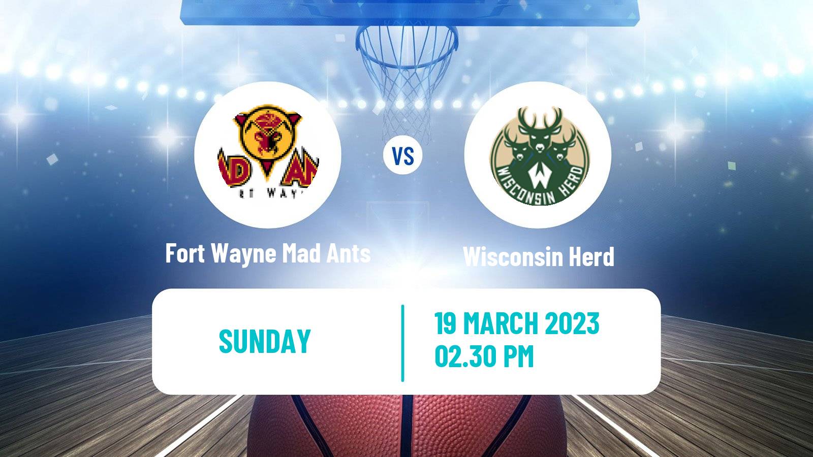 Basketball NBA G-League Fort Wayne Mad Ants - Wisconsin Herd