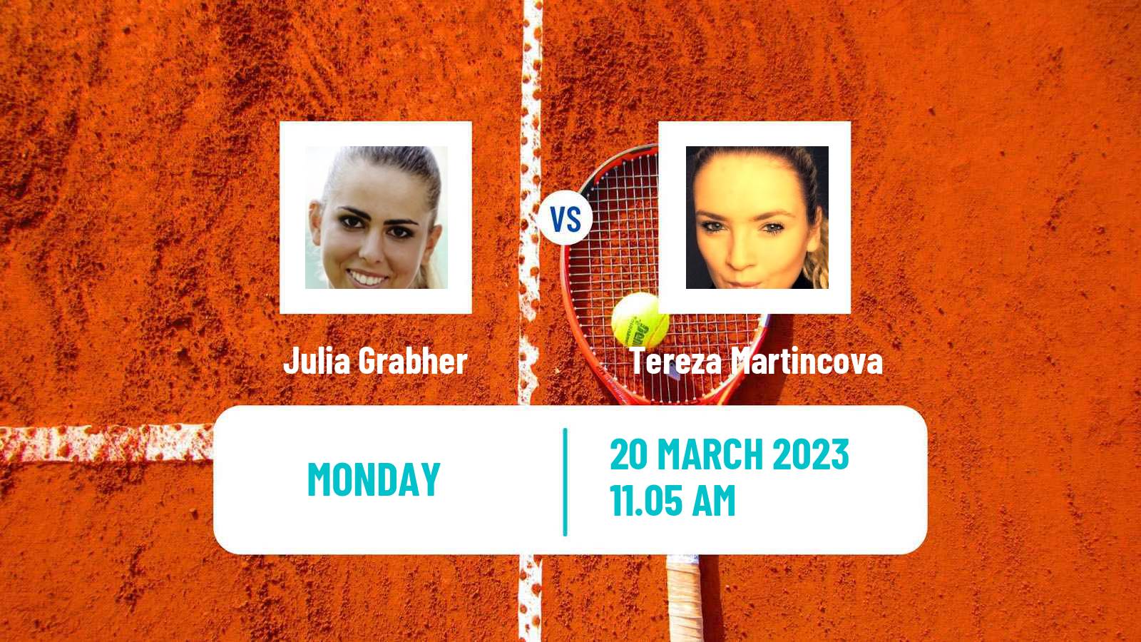 Tennis WTA Miami Julia Grabher - Tereza Martincova