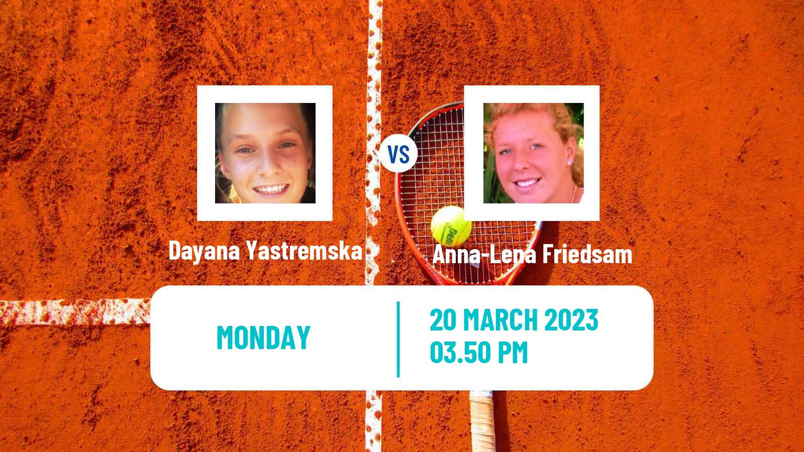Tennis WTA Miami Dayana Yastremska - Anna-Lena Friedsam