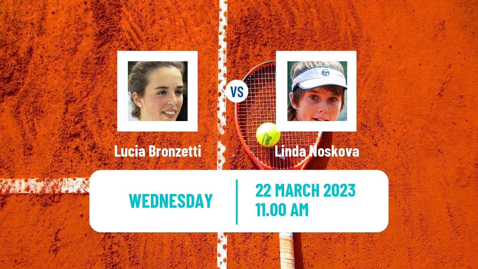 Tennis WTA Miami Lucia Bronzetti - Linda Noskova