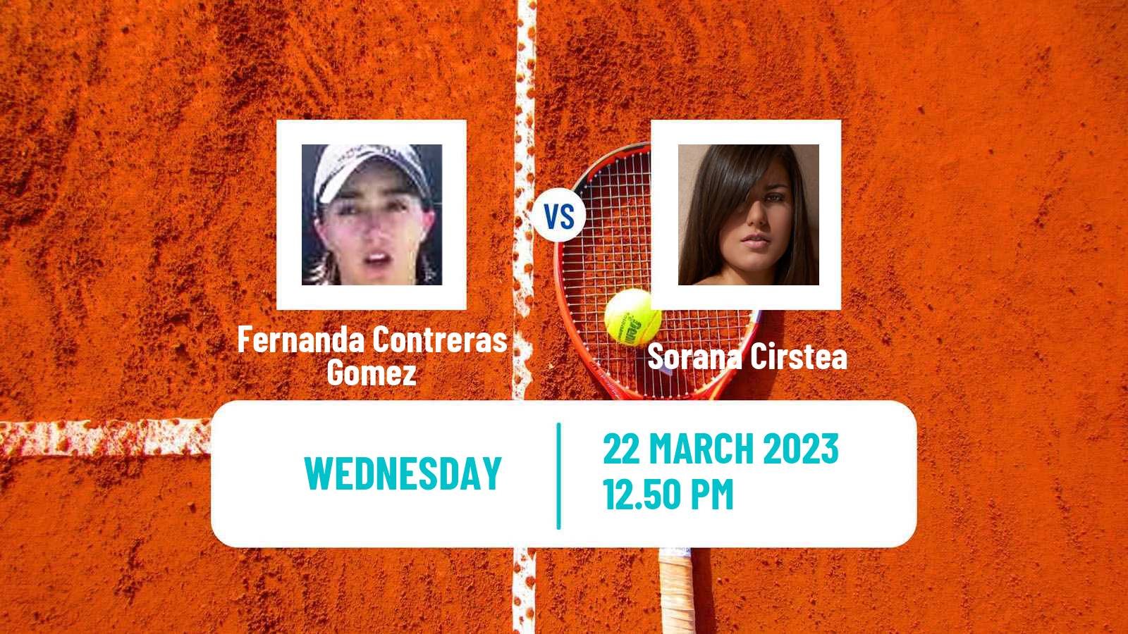 Tennis WTA Miami Fernanda Contreras Gomez - Sorana Cirstea