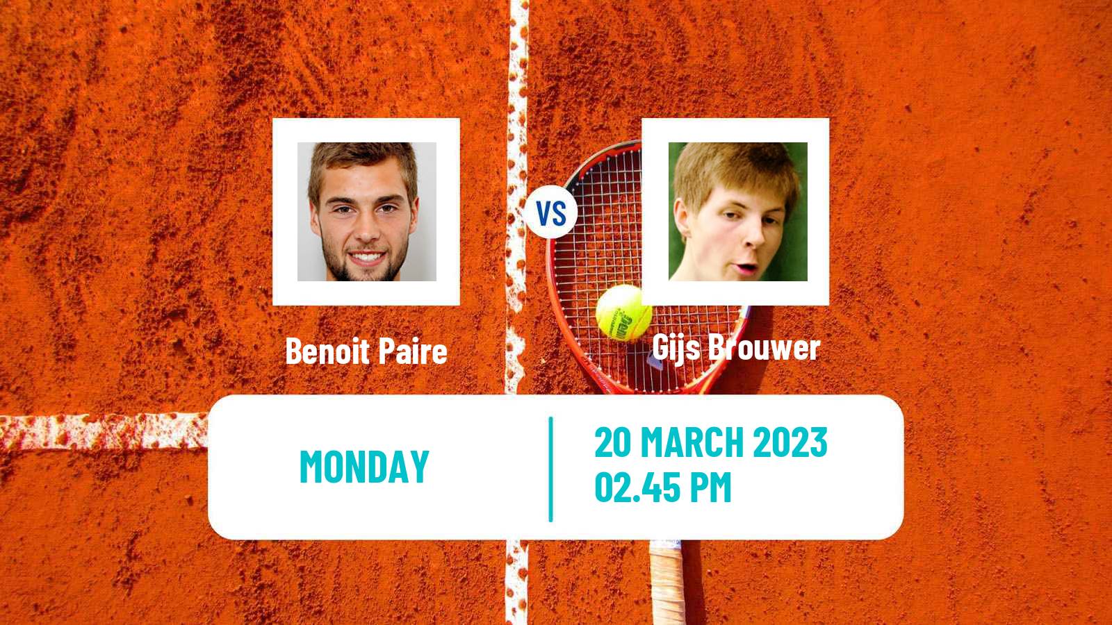 Tennis ATP Miami Benoit Paire - Gijs Brouwer