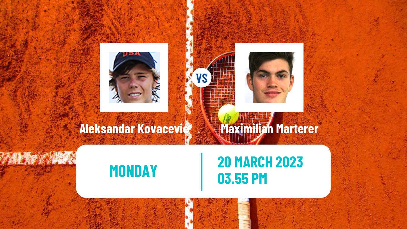 Tennis ATP Miami Aleksandar Kovacevic - Maximilian Marterer