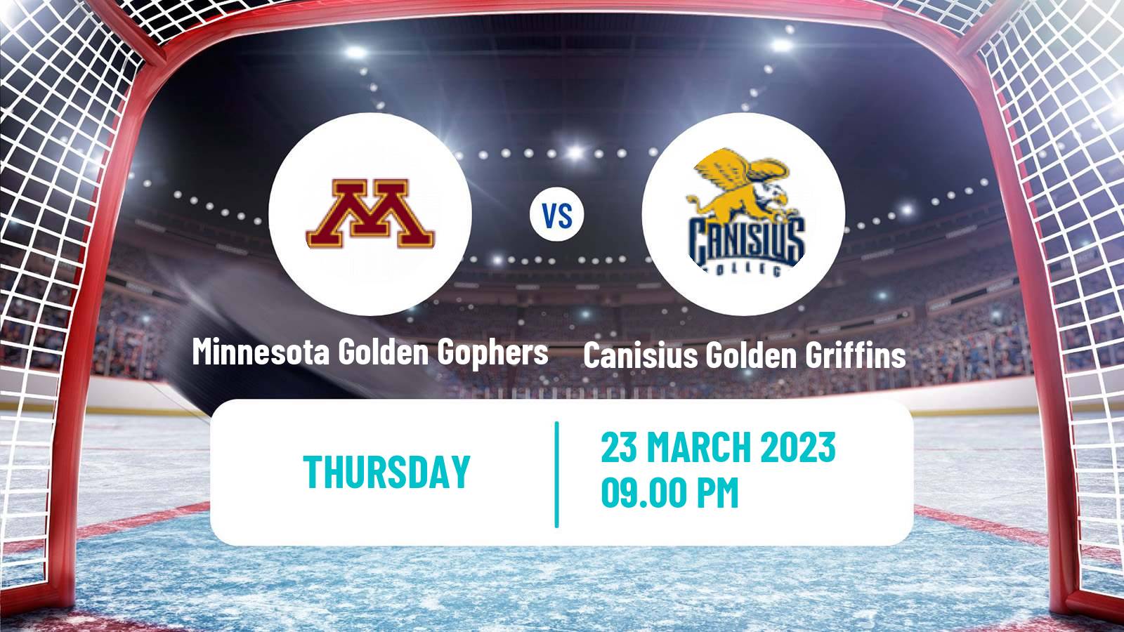 Hockey NCAA Hockey Minnesota Golden Gophers - Canisius Golden Griffins