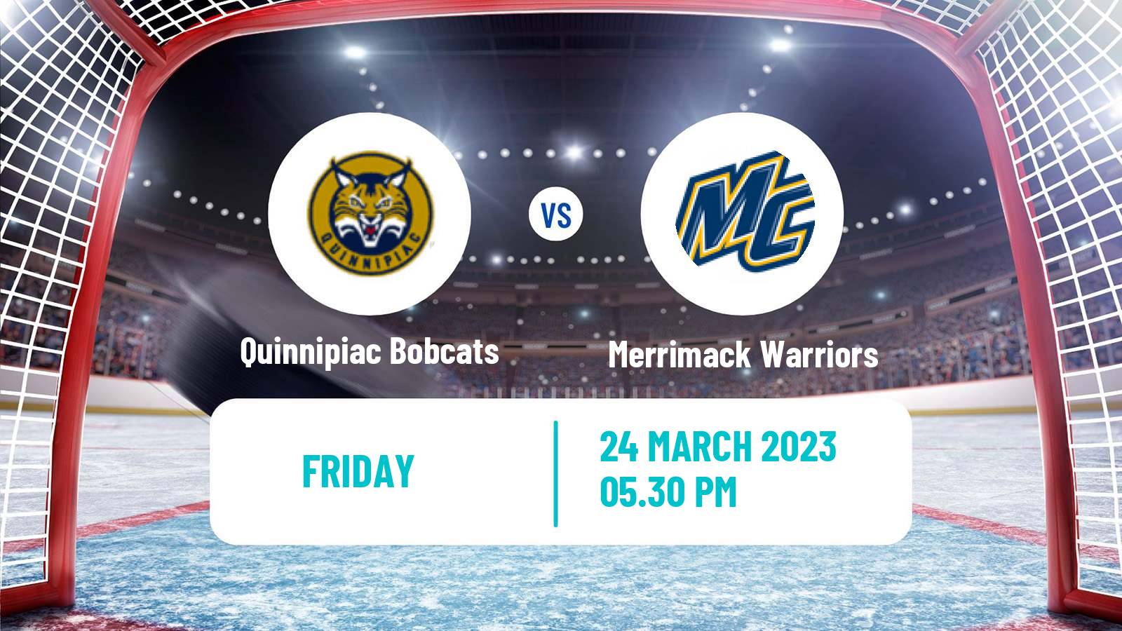 Hockey NCAA Hockey Quinnipiac Bobcats - Merrimack Warriors