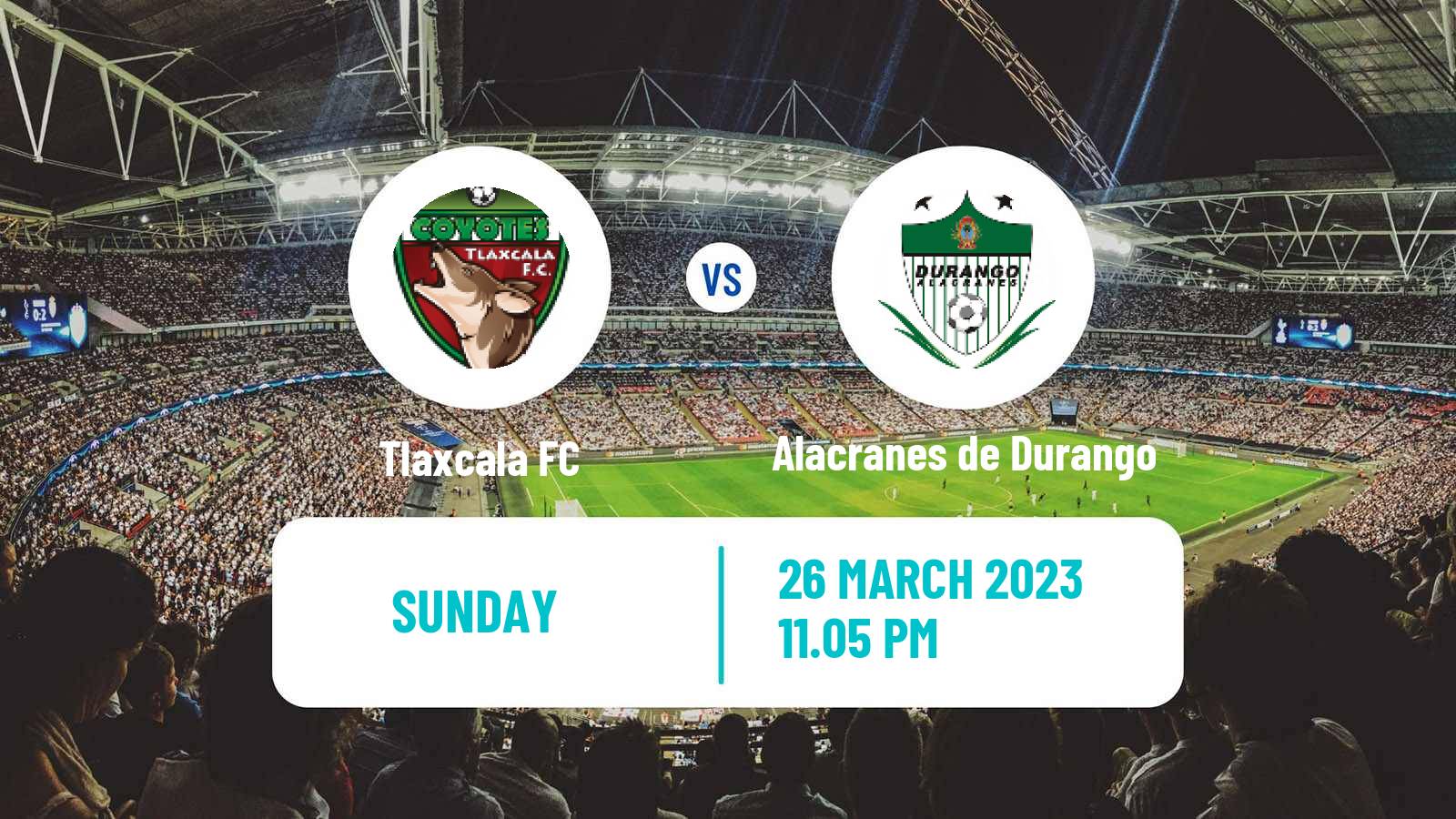 Soccer Mexican Liga de Expansion MX Tlaxcala - Alacranes de Durango