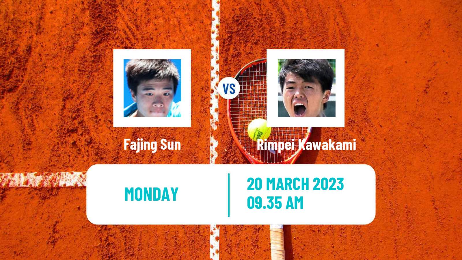 Tennis ATP Challenger Fajing Sun - Rimpei Kawakami