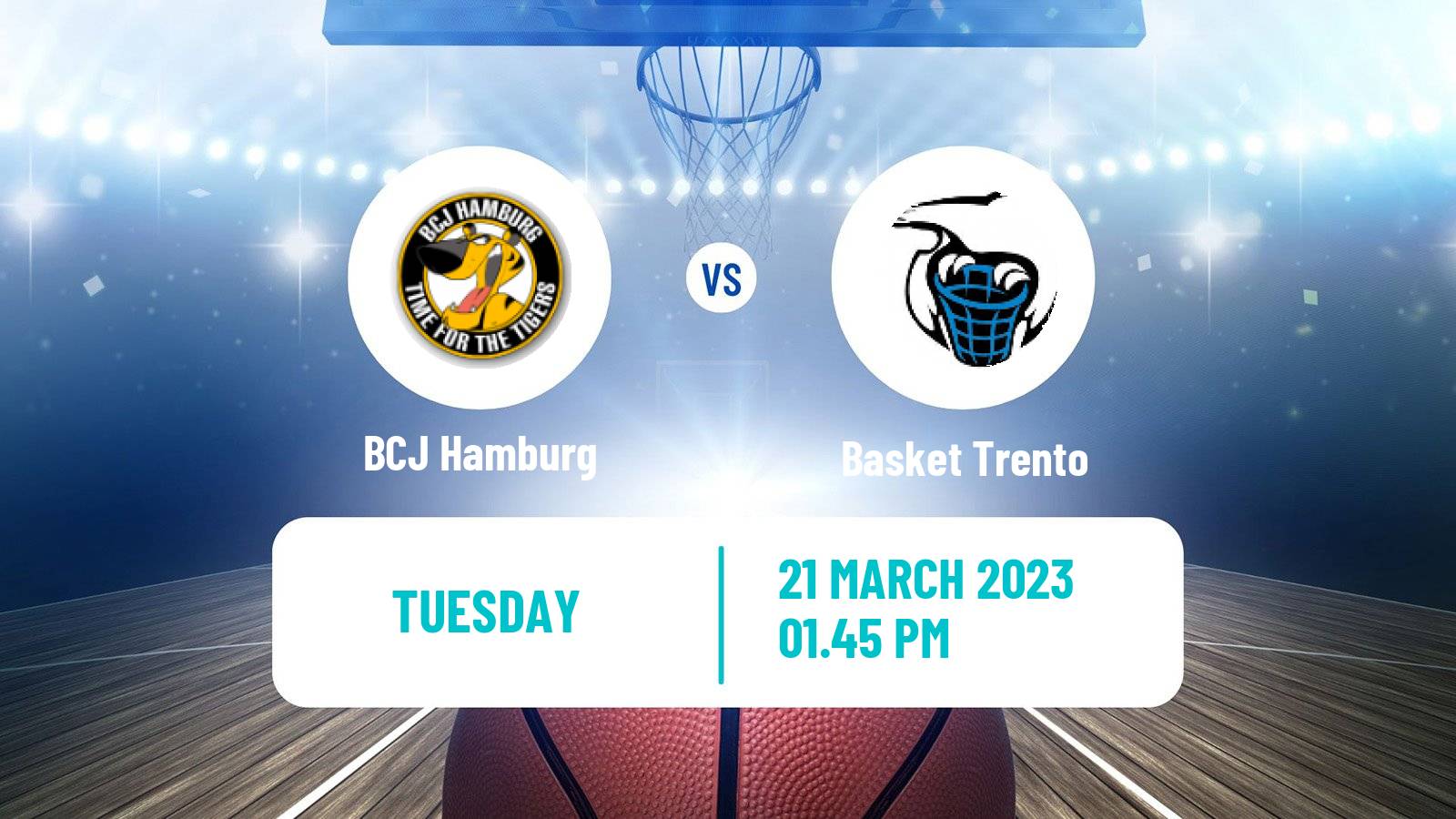 Basketball Eurocup BCJ Hamburg - Basket Trento
