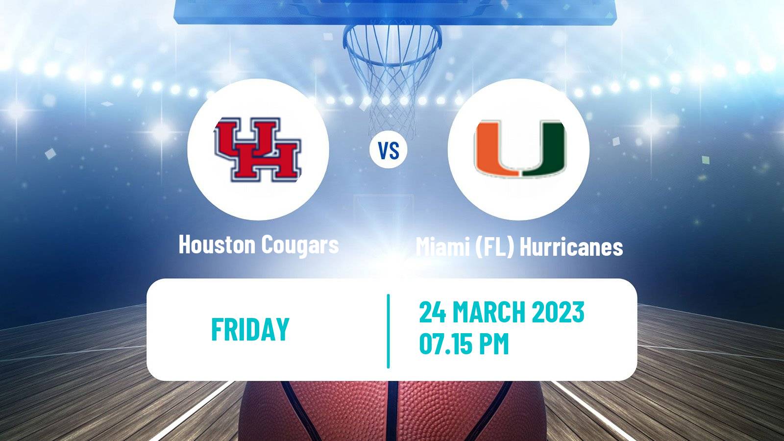 Basketball NCAA College Basketball Houston Cougars - Miami (FL) Hurricanes