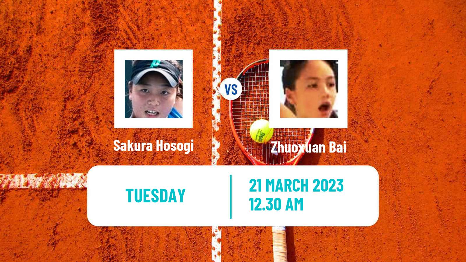 Tennis ITF Tournaments Sakura Hosogi - Zhuoxuan Bai