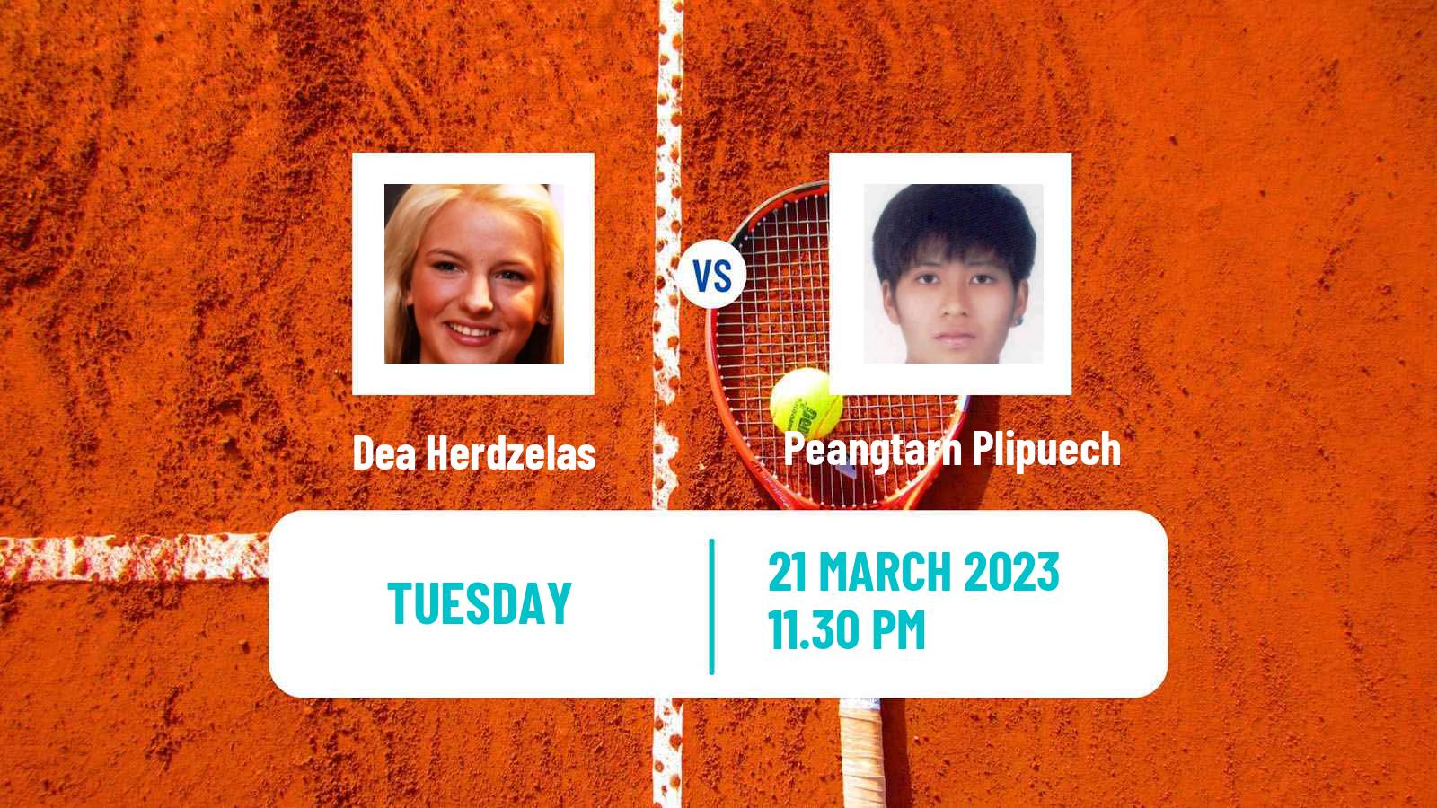 Tennis ITF Tournaments Dea Herdzelas - Peangtarn Plipuech