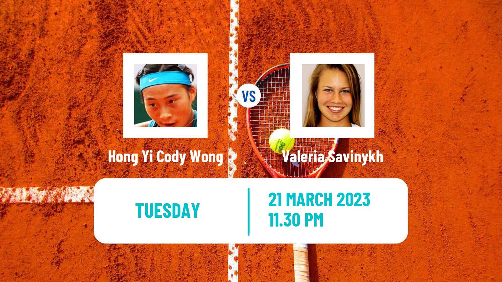 Tennis ITF Tournaments Hong Yi Cody Wong - Valeria Savinykh