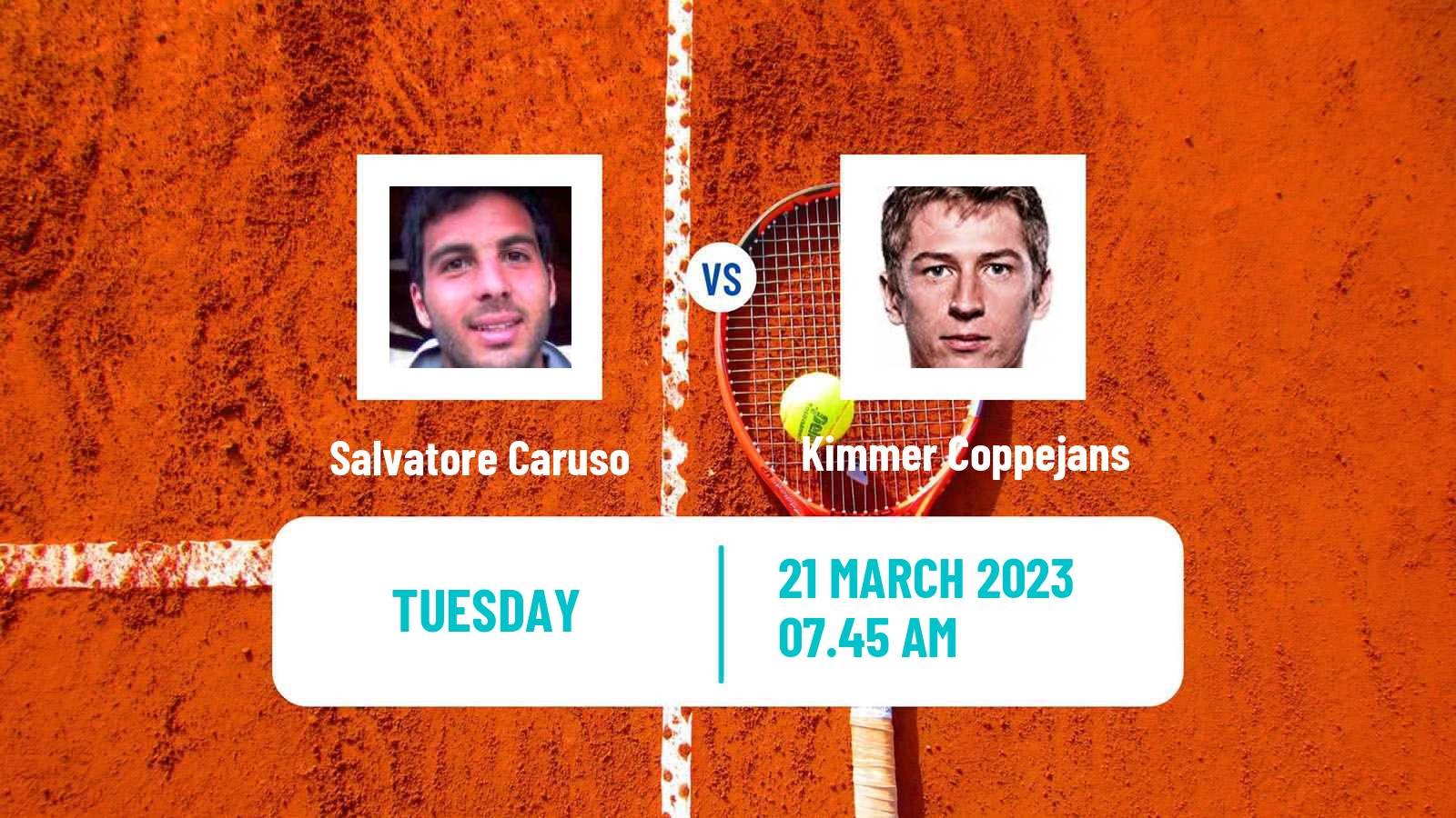 Tennis ATP Challenger Salvatore Caruso - Kimmer Coppejans