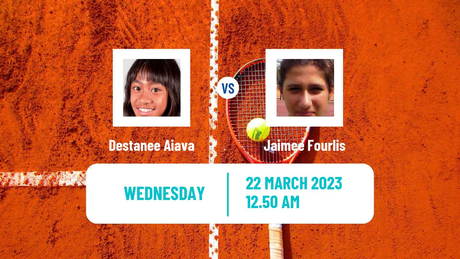 Tennis ITF Tournaments Destanee Aiava - Jaimee Fourlis