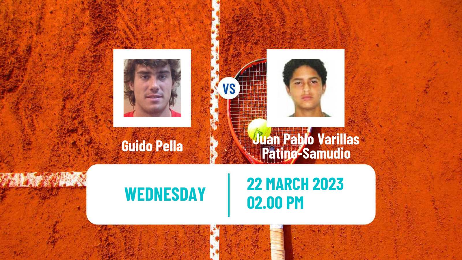 Tennis ATP Miami Guido Pella - Juan Pablo Varillas Patino-Samudio