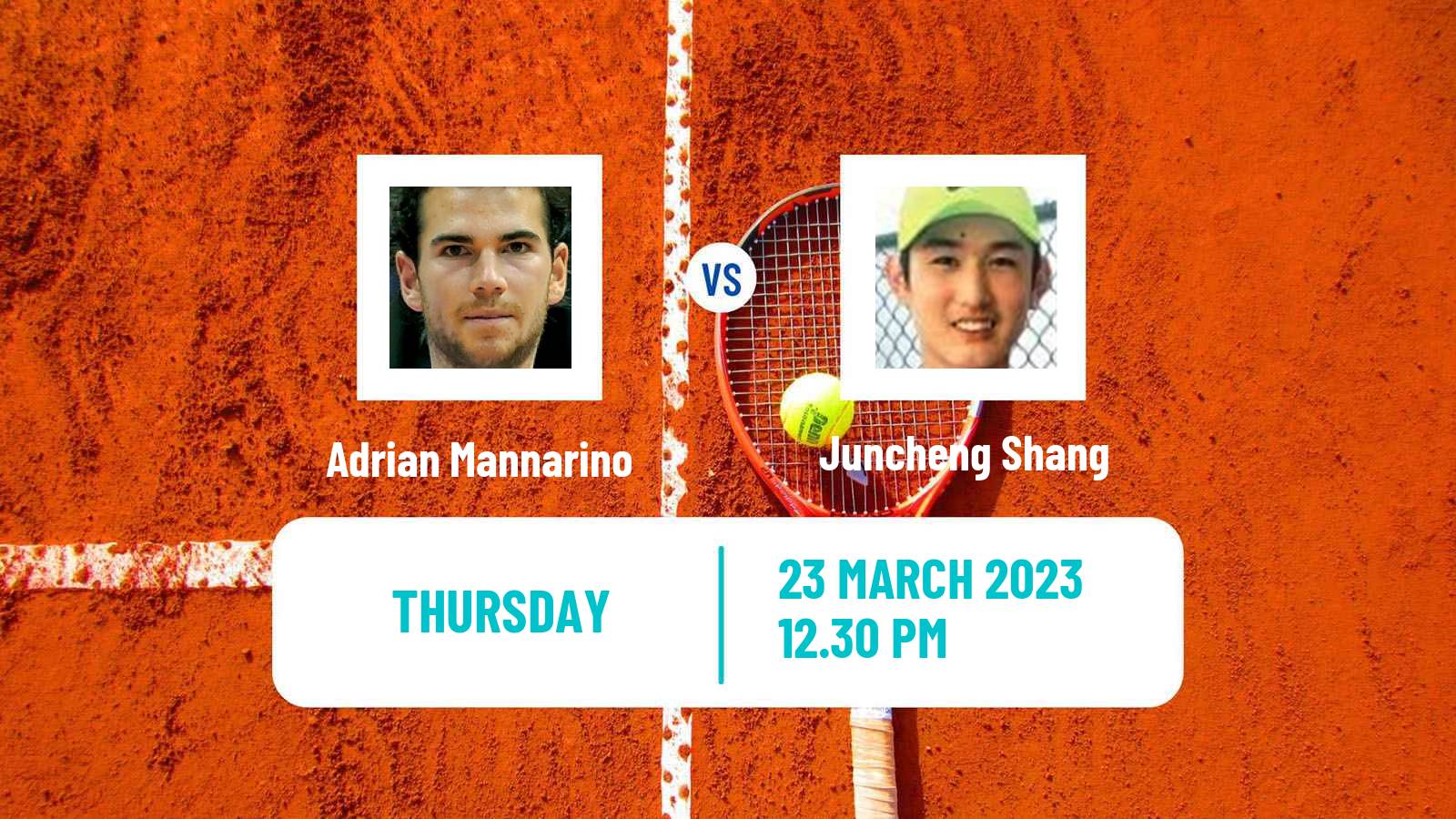 Tennis ATP Miami Adrian Mannarino - Juncheng Shang