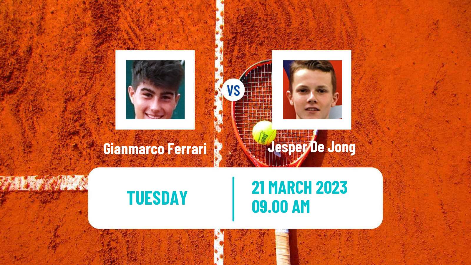 Tennis ITF Tournaments Gianmarco Ferrari - Jesper De Jong