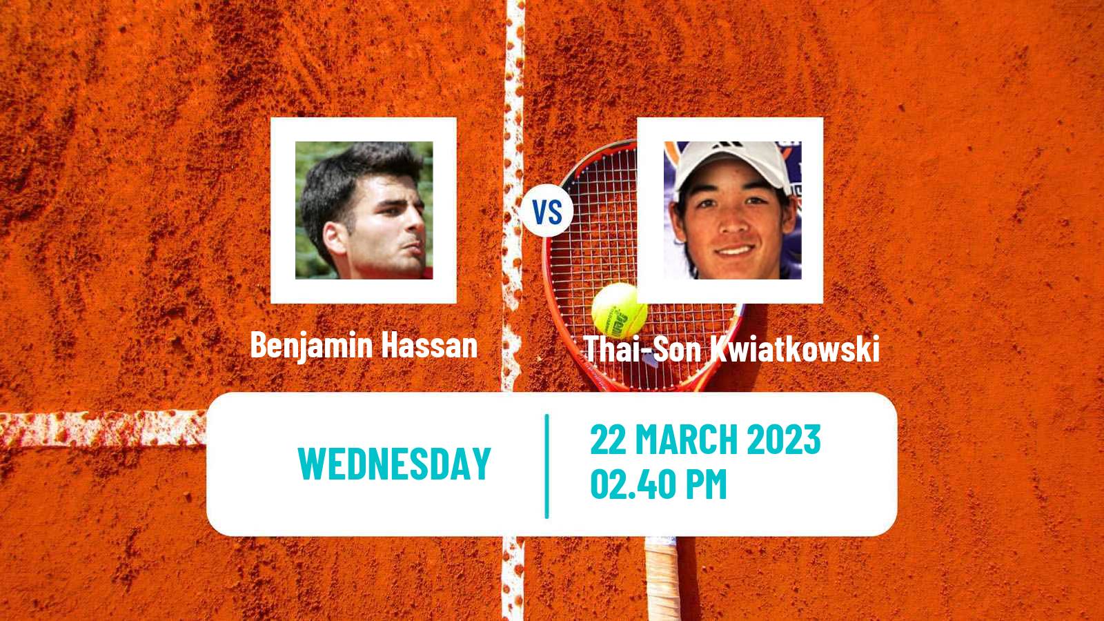 Tennis ATP Challenger Benjamin Hassan - Thai-Son Kwiatkowski