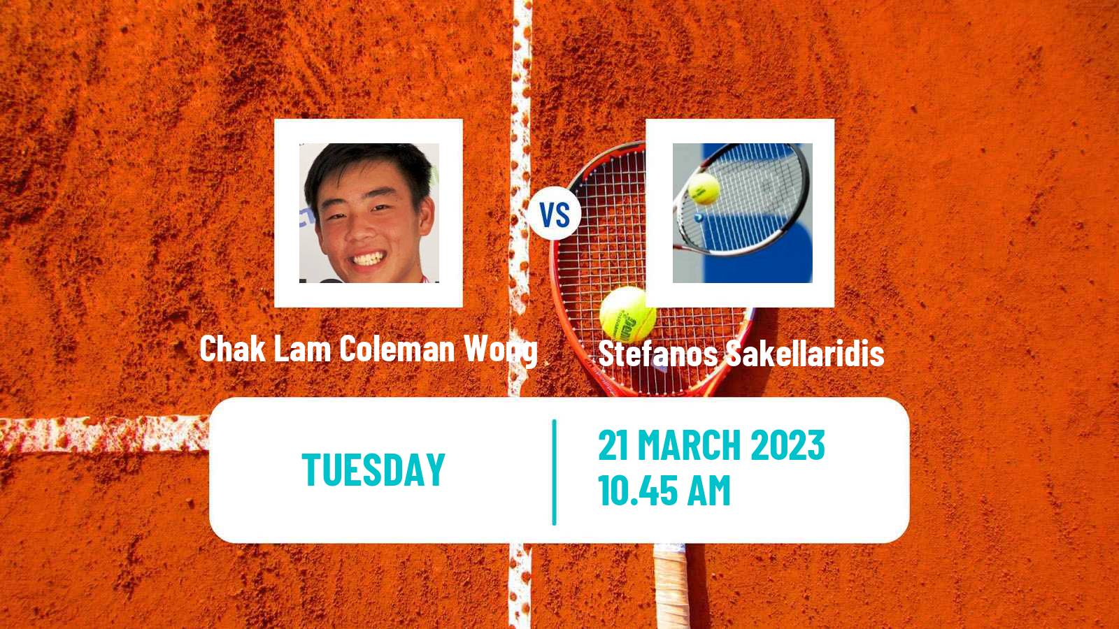 Tennis ITF Tournaments Chak Lam Coleman Wong - Stefanos Sakellaridis