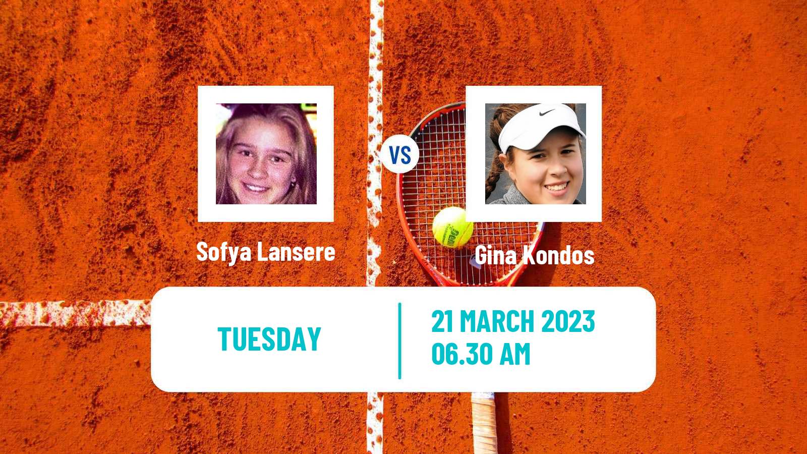 Tennis ITF Tournaments Sofya Lansere - Gina Kondos