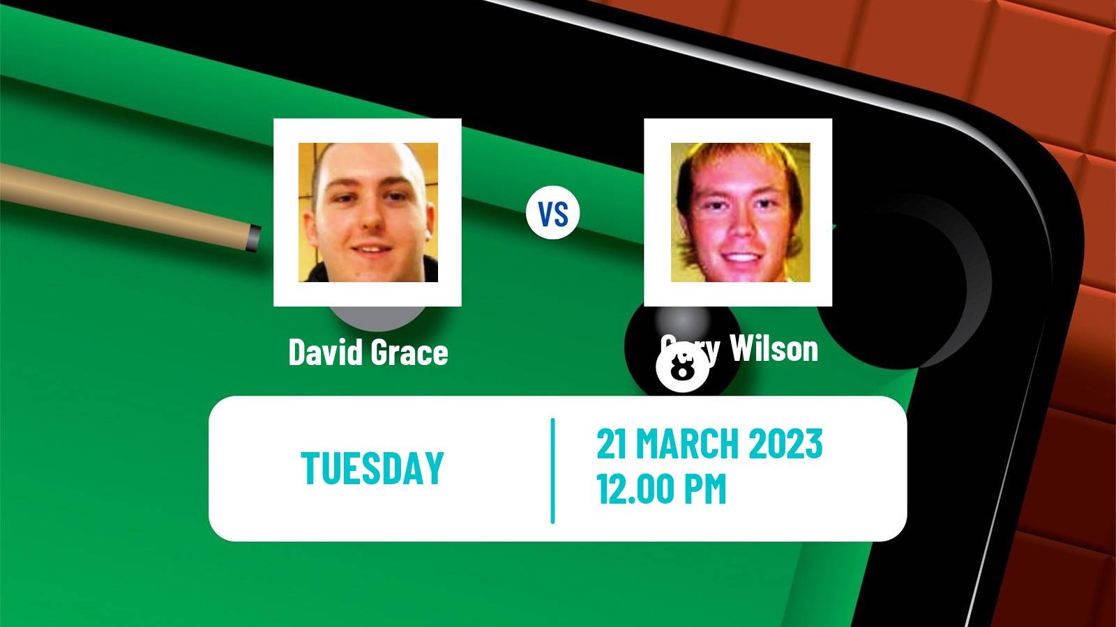 Snooker Snooker David Grace - Gary Wilson