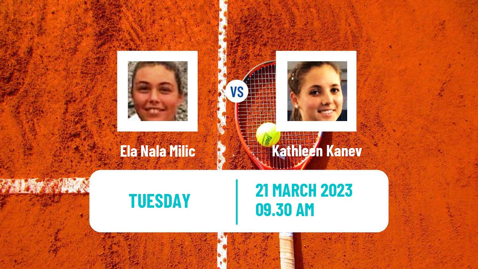 Tennis ITF Tournaments Ela Nala Milic - Kathleen Kanev