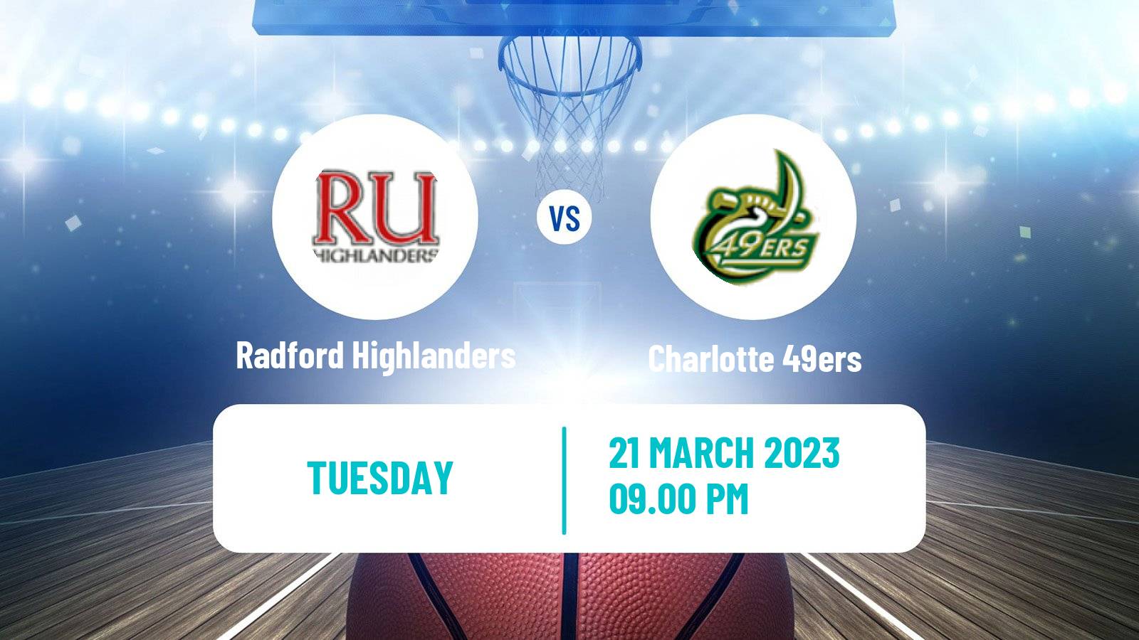 Basketball CBI Radford Highlanders - Charlotte 49ers