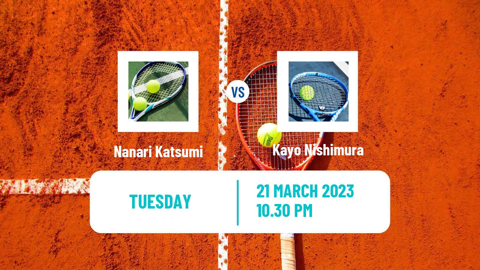 Tennis ITF Tournaments Nanari Katsumi - Kayo Nishimura