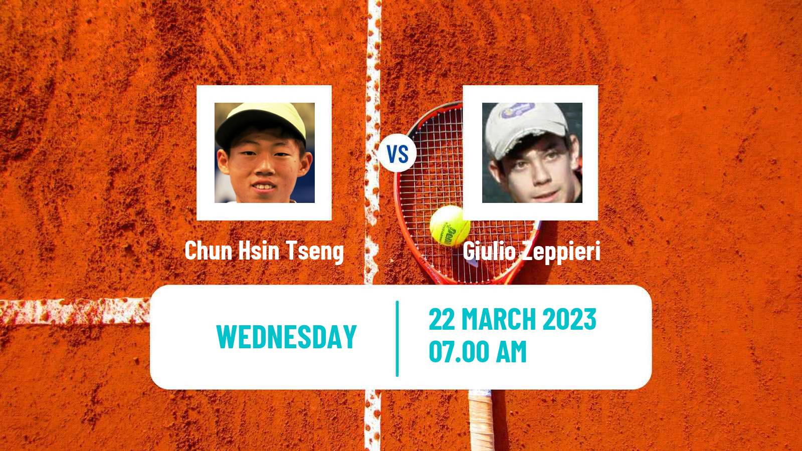 Tennis ATP Challenger Chun Hsin Tseng - Giulio Zeppieri