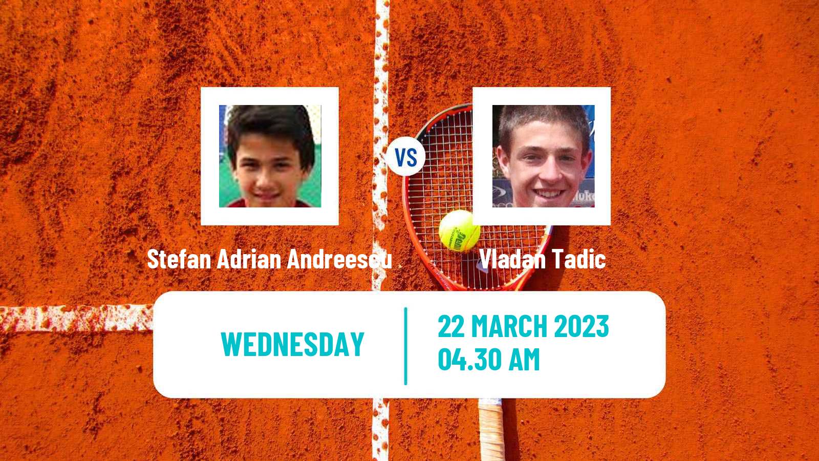 Tennis ITF Tournaments Stefan Adrian Andreescu - Vladan Tadic