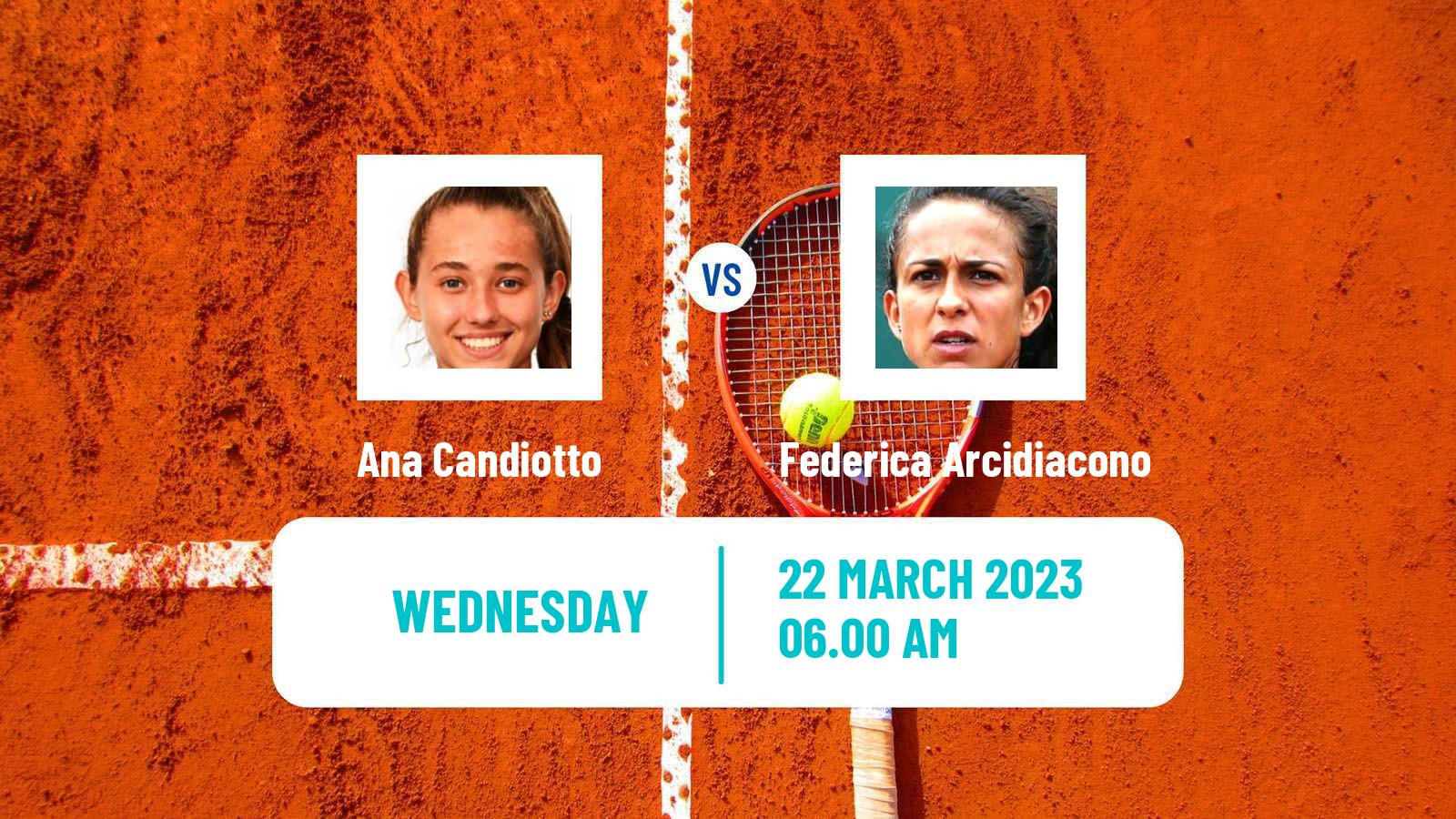 Tennis ITF Tournaments Ana Candiotto - Federica Arcidiacono