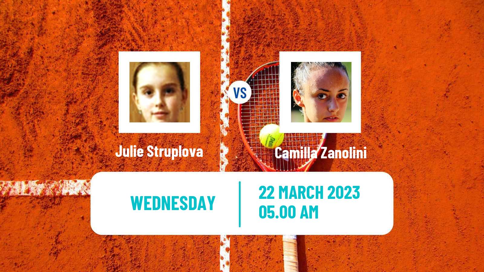 Tennis ITF Tournaments Julie Struplova - Camilla Zanolini