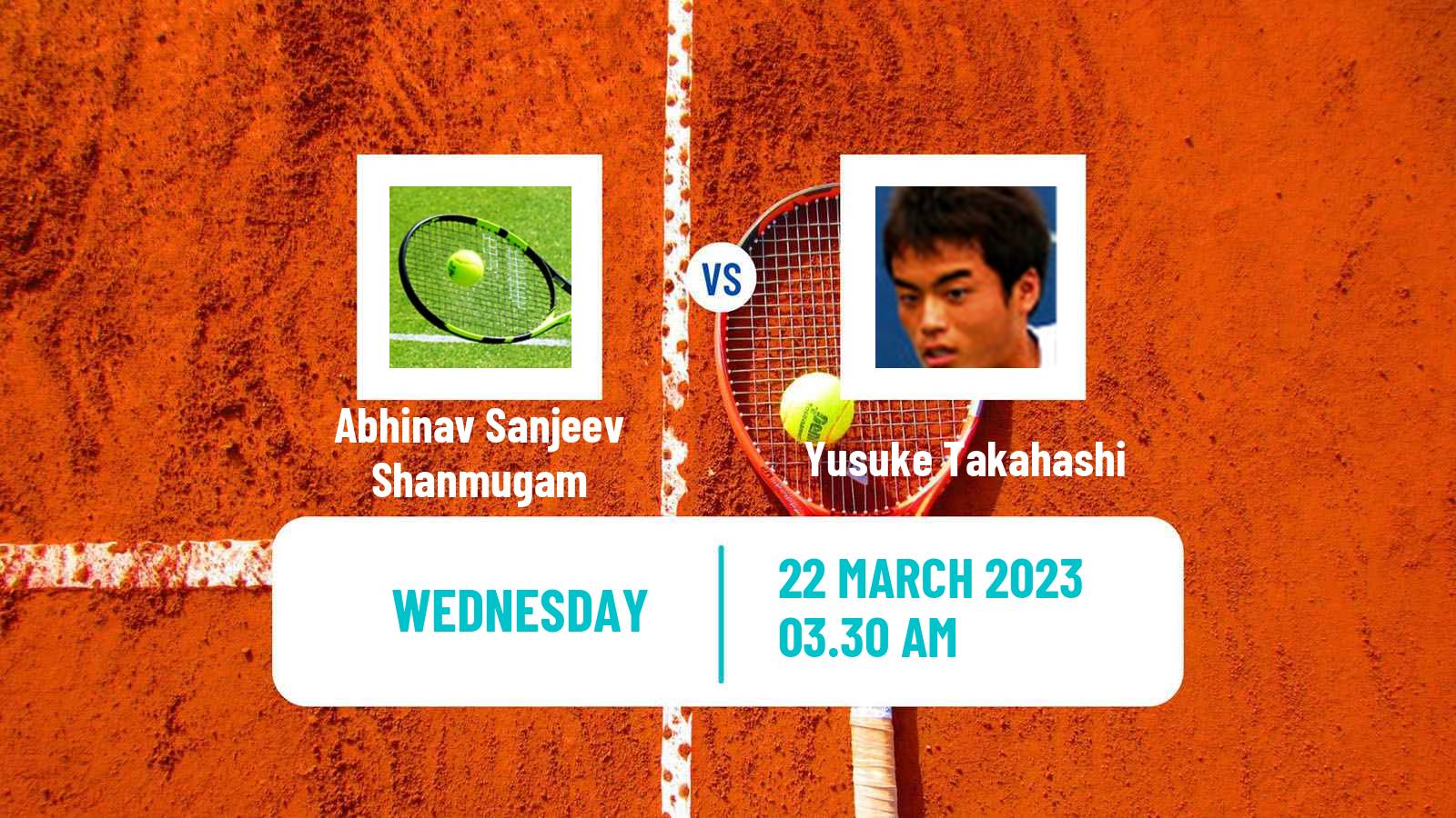 Tennis ITF Tournaments Abhinav Sanjeev Shanmugam - Yusuke Takahashi