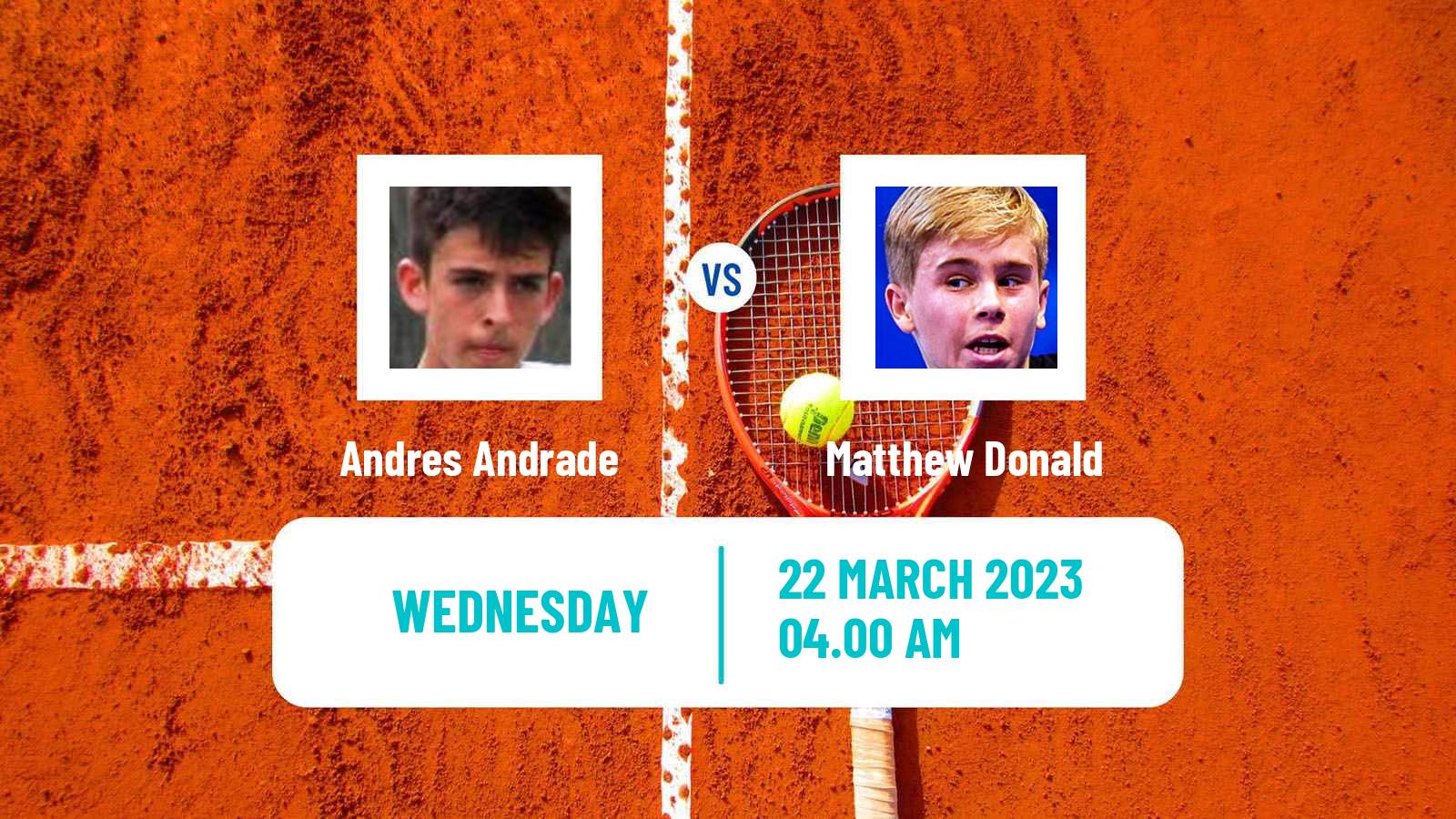 Tennis ITF Tournaments Andres Andrade - Matthew Donald