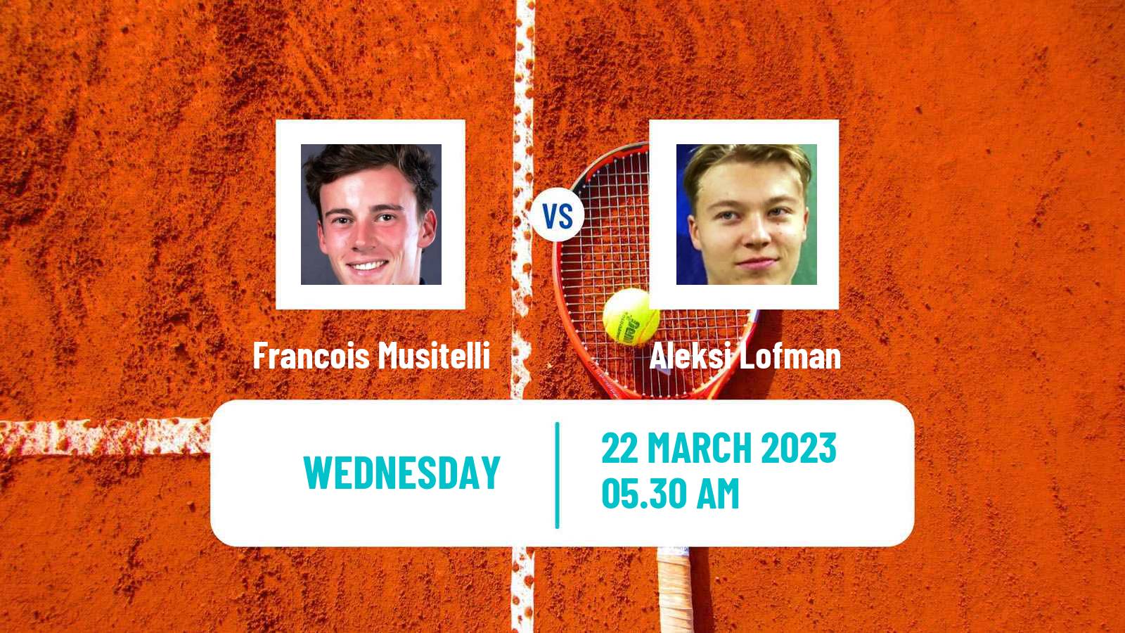Tennis ITF Tournaments Francois Musitelli - Aleksi Lofman