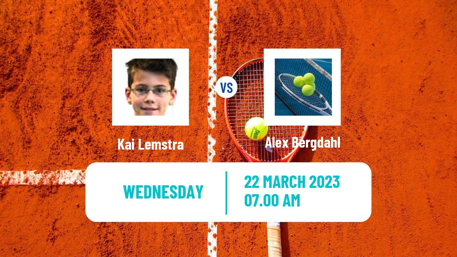 Tennis ITF Tournaments Kai Lemstra - Alex Bergdahl