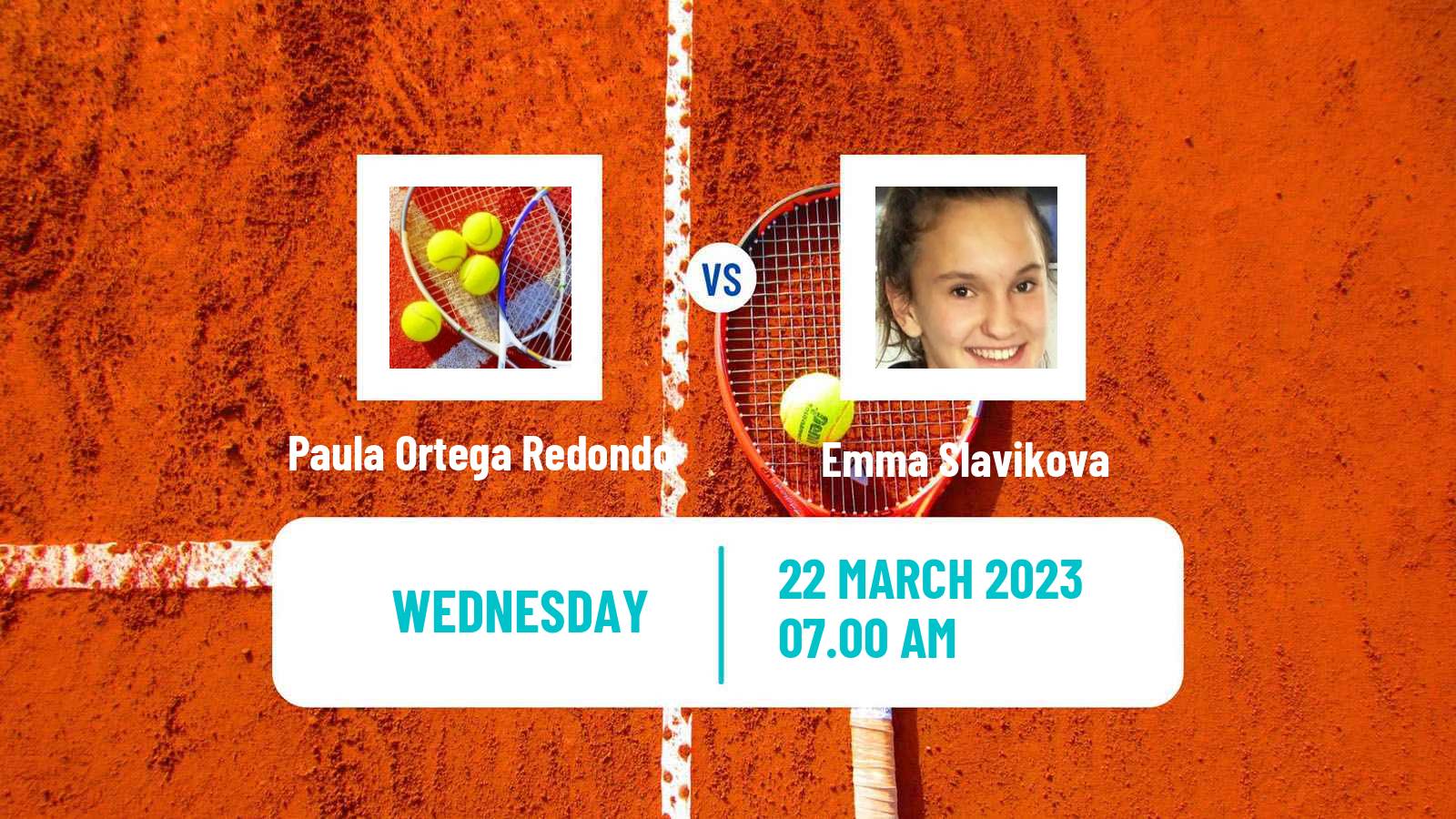 Tennis ITF Tournaments Paula Ortega Redondo - Emma Slavikova