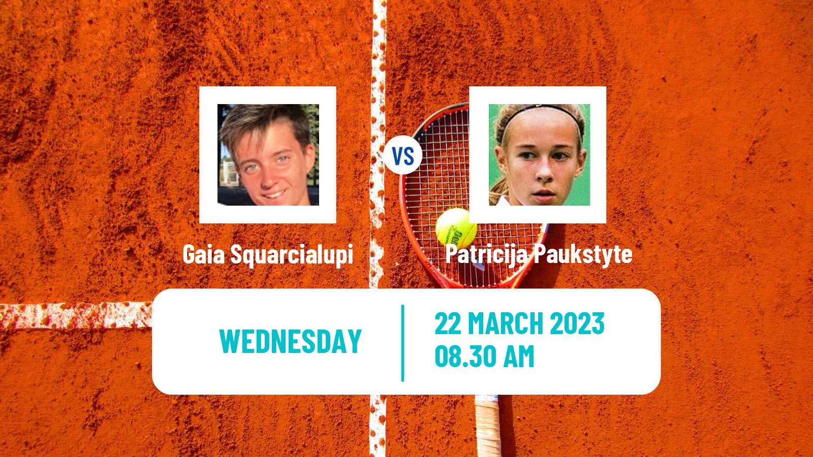 Tennis ITF Tournaments Gaia Squarcialupi - Patricija Paukstyte