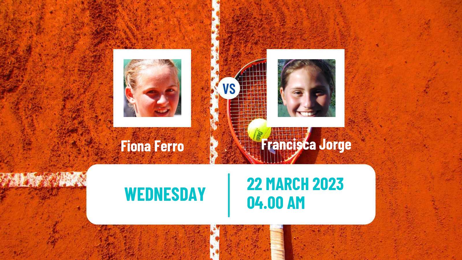 Tennis ITF Tournaments Fiona Ferro - Francisca Jorge