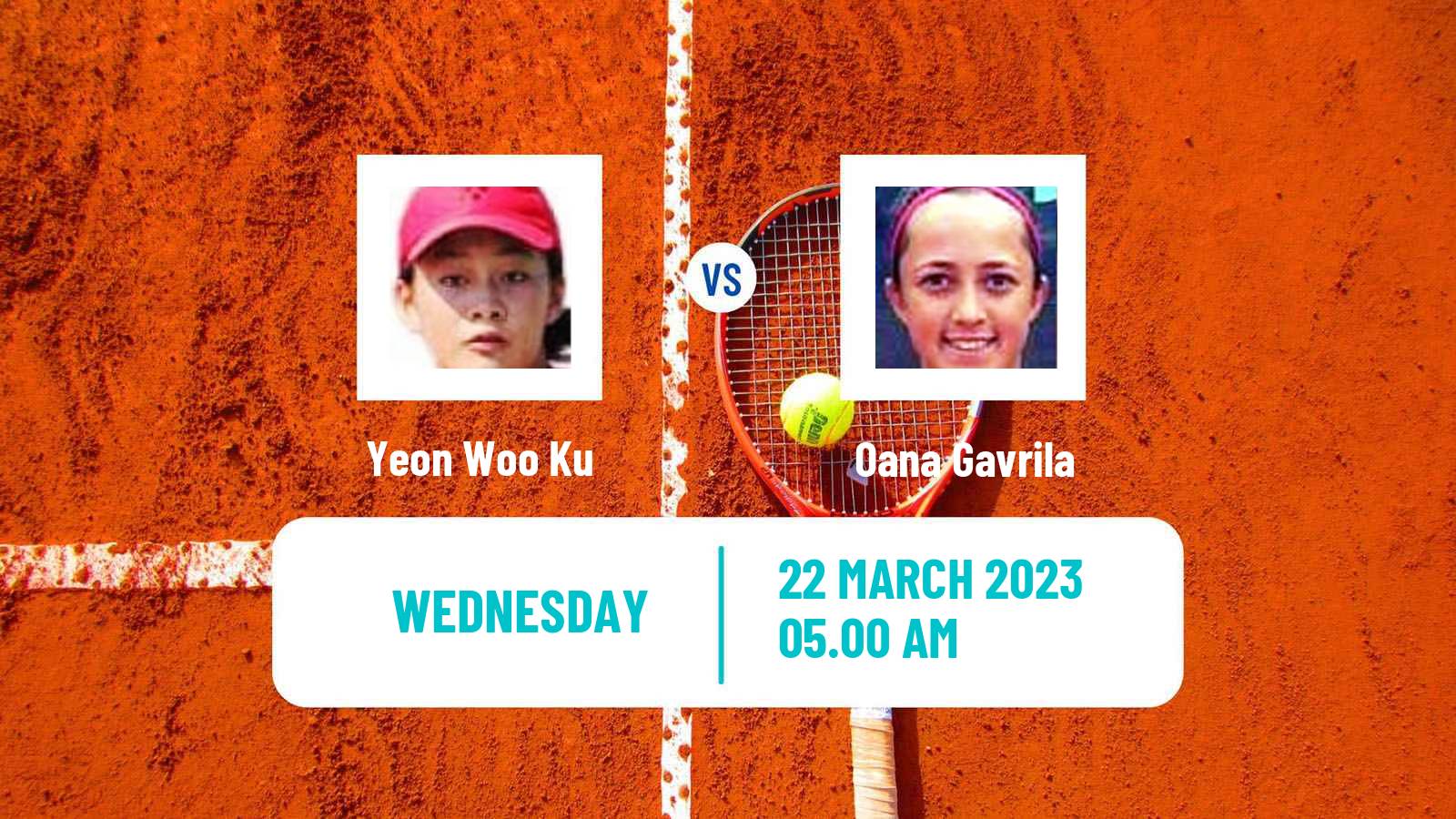 Tennis ITF Tournaments Yeon Woo Ku - Oana Gavrila
