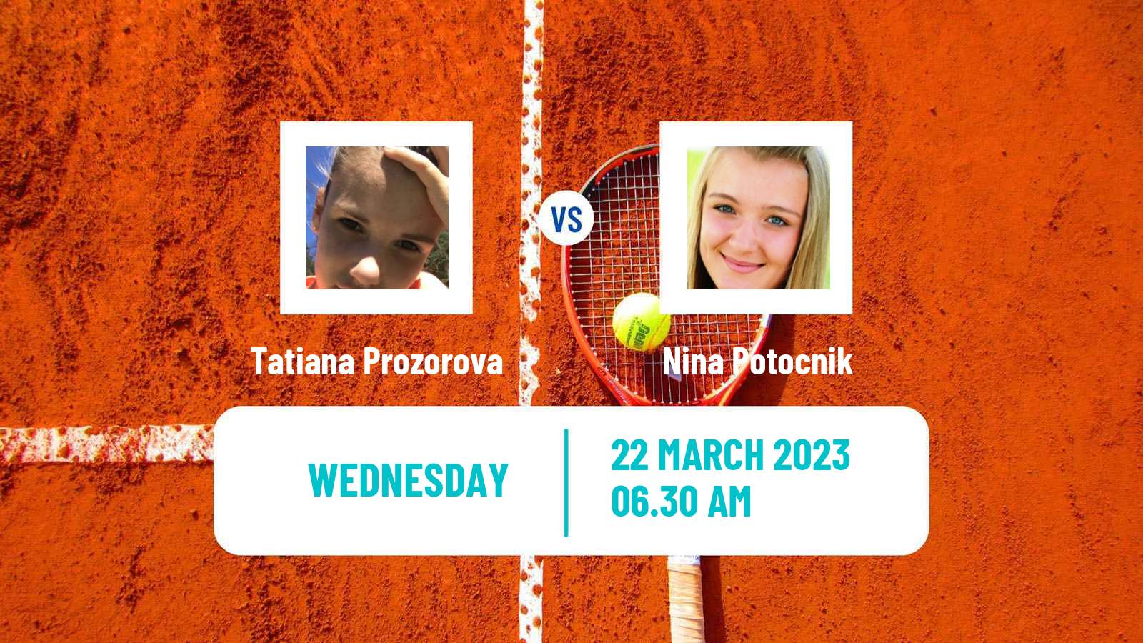 Tennis ITF Tournaments Tatiana Prozorova - Nina Potocnik