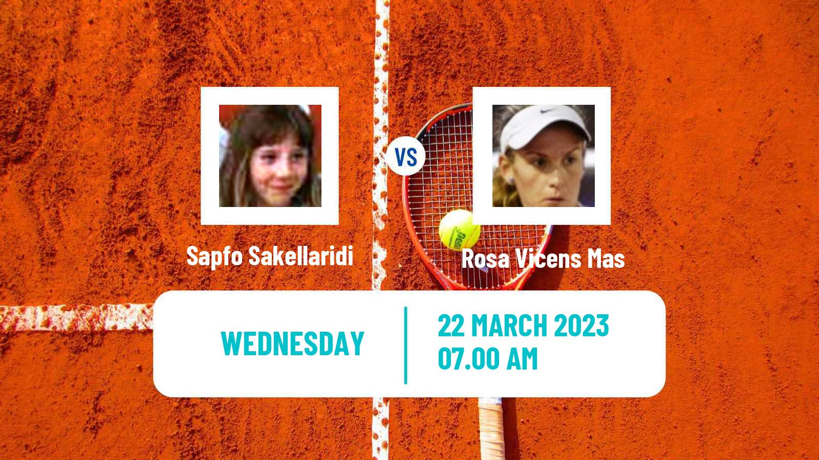 Tennis ITF Tournaments Sapfo Sakellaridi - Rosa Vicens Mas