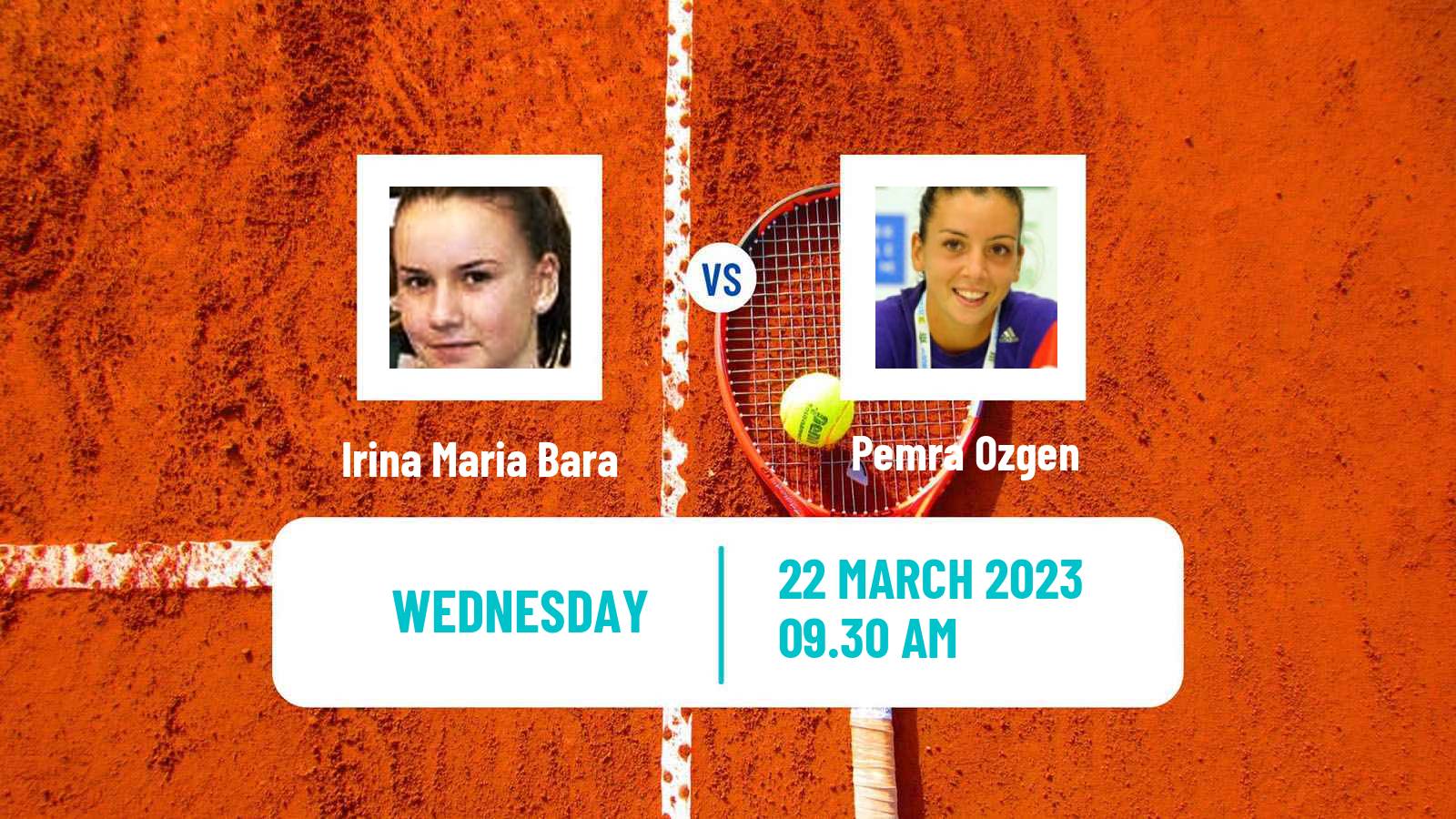 Tennis ITF Tournaments Irina Maria Bara - Pemra Ozgen