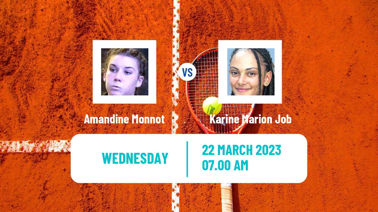 Tennis ITF Tournaments Amandine Monnot - Karine Marion Job